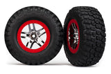 Traxxas REAR BFGoodrich Mud TA Tires (2) (Satin Chrome) w/Split-Spoke Wheel