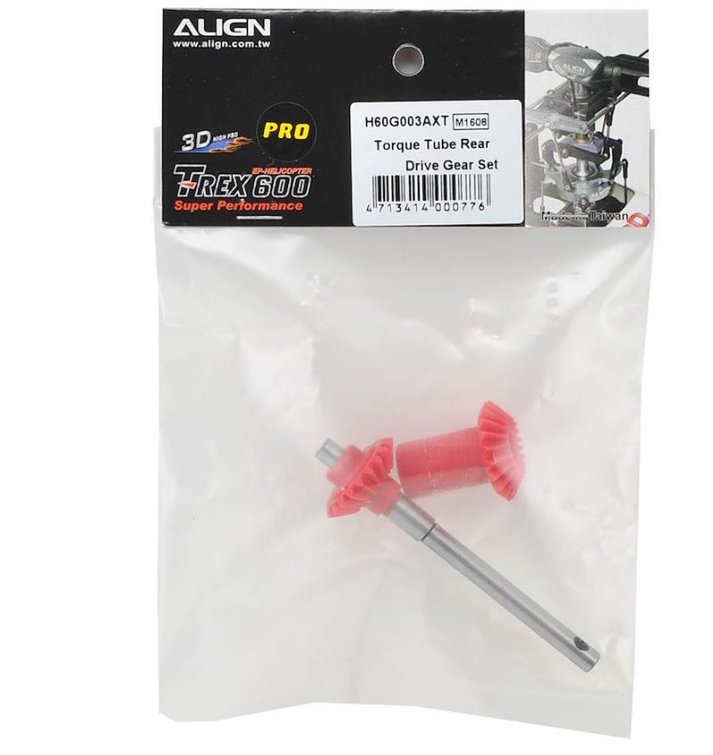 Align/T-Rex Helicopters 550X 550 600 Torque Tube Rear Drive Gear Set H60G003AX