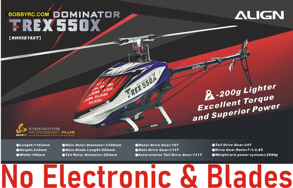 Align Trex 550X Dominator 550 Sized Helicopter