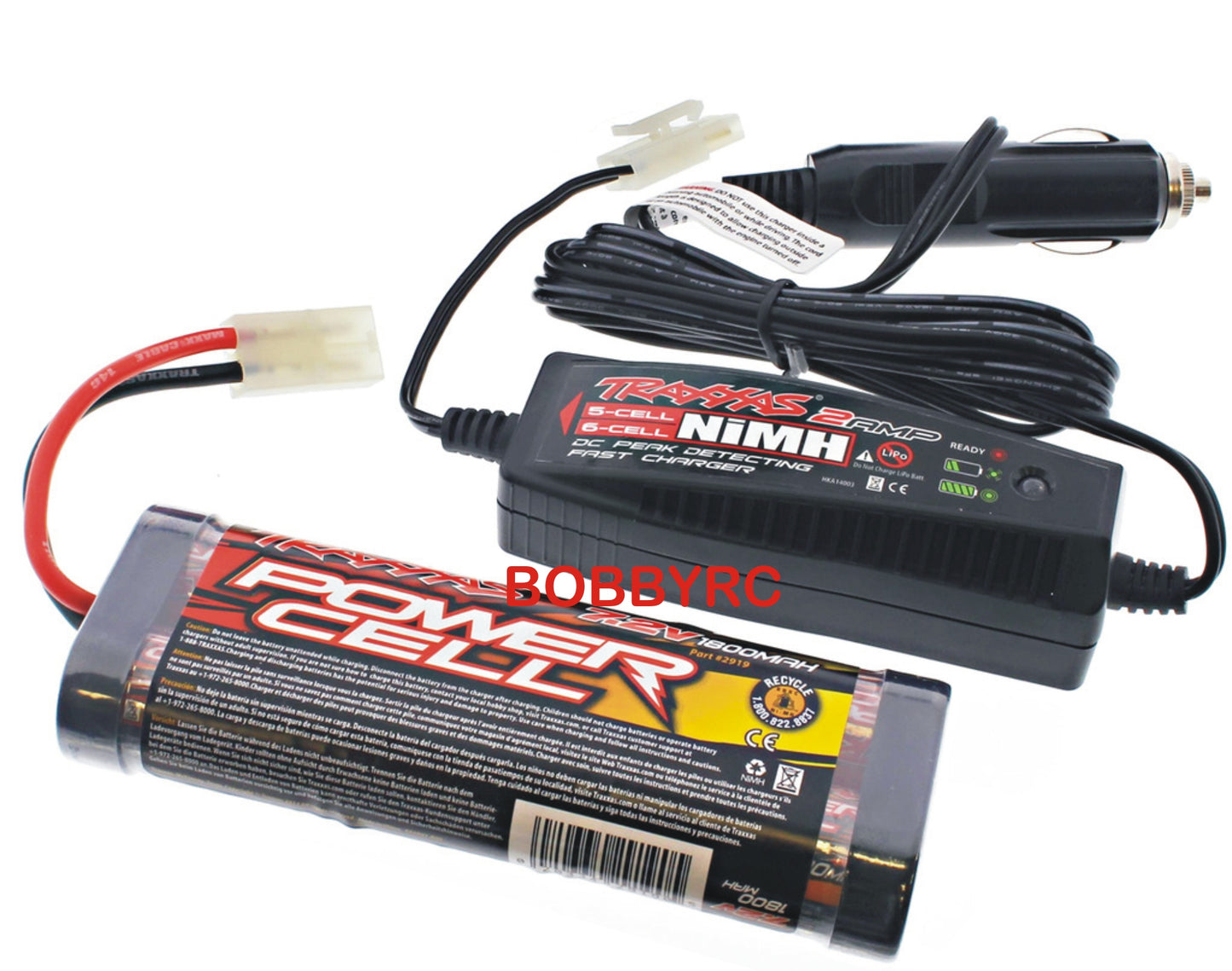 Traxxas 1/10 Jato 3.3 7.2V NiMH 1800 mAh Battery & 2 AMP Car Charger 6 Cell