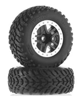 Traxxas Slash 2wd REAR Spec Tires & 12mm Black Split Spoke Wheels