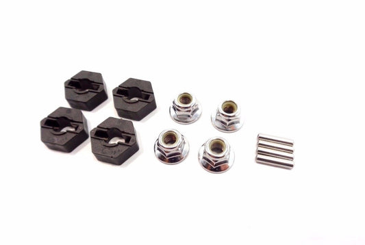 Traxxas T-Maxx 3.3 E-Maxx E-Revo(V-1) 14mm Wheel Hexes Pins Nuts Hex Hub