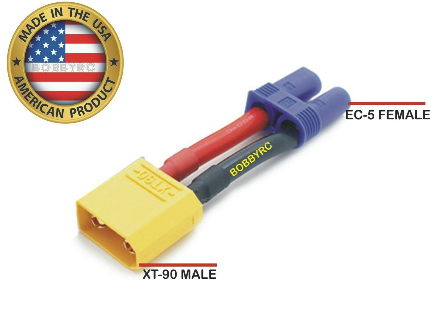 XT90 Male To EC5 Female Conversion Adapter for RC ESC / LiPo Battery