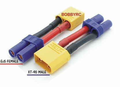 XT90 Male To EC5 Female Conversion Adapter for RC ESC / LiPo Battery