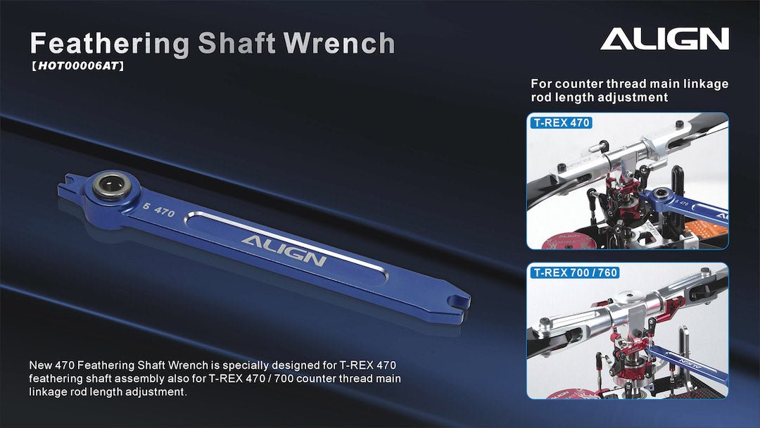 Align Trex 470 Feathering Shaft Wrench/Trex 700 linkage rod adjustment HOT00006A - BOBBYRC