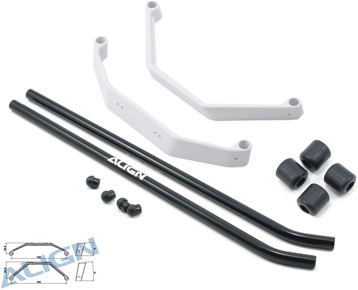 Align/T - Rex Helicopter 550X 550E / 600E White Complete Landing Skid - BOBBYRC