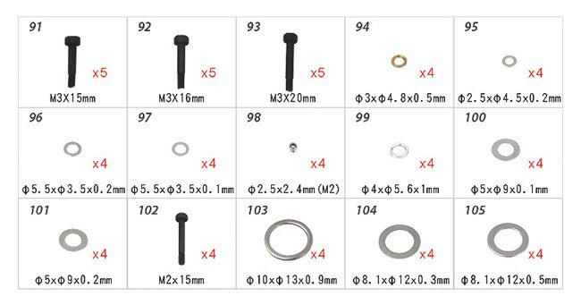 Align/T - Rex Helicopters 250 450 470 500 Hardware Bag H45168 - BOBBYRC