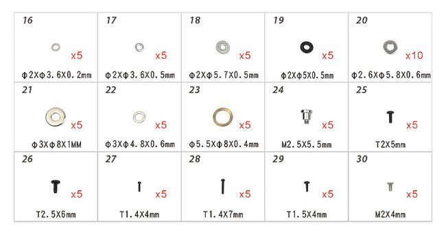 Align/T - Rex Helicopters 250 450 470 500 Hardware Bag H45168 - BOBBYRC