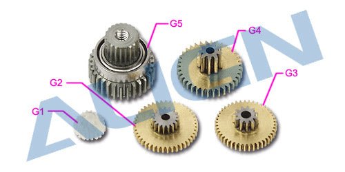 Align/T - Rex Helicopters 450 470 500 550 600 650X 700 Servo Gears - BOBBYRC