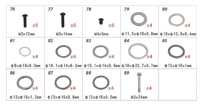 Align/T - Rex Helicopters 470 550X 600 700X PRO DFC Hardware Bag H70109 - BOBBYRC
