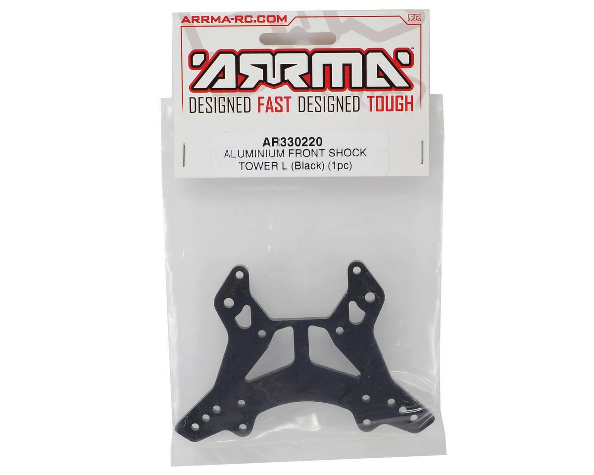 Arrma 330220 Black Aluminum Front Shock Tower - BOBBYRC