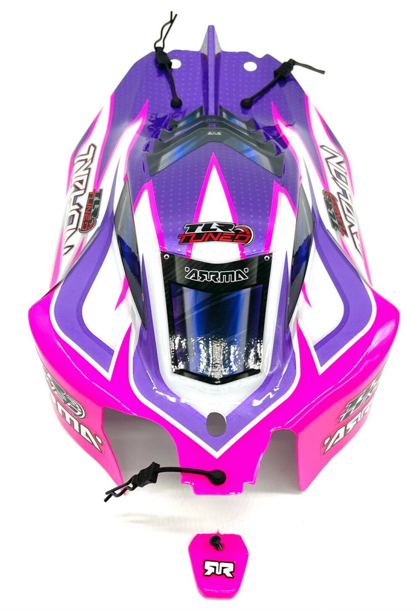 Arrma Typhon TLR - BODY Shell (6s Pink/Purple Polycarbonate Cover & Pins ARA8306 - BOBBYRC