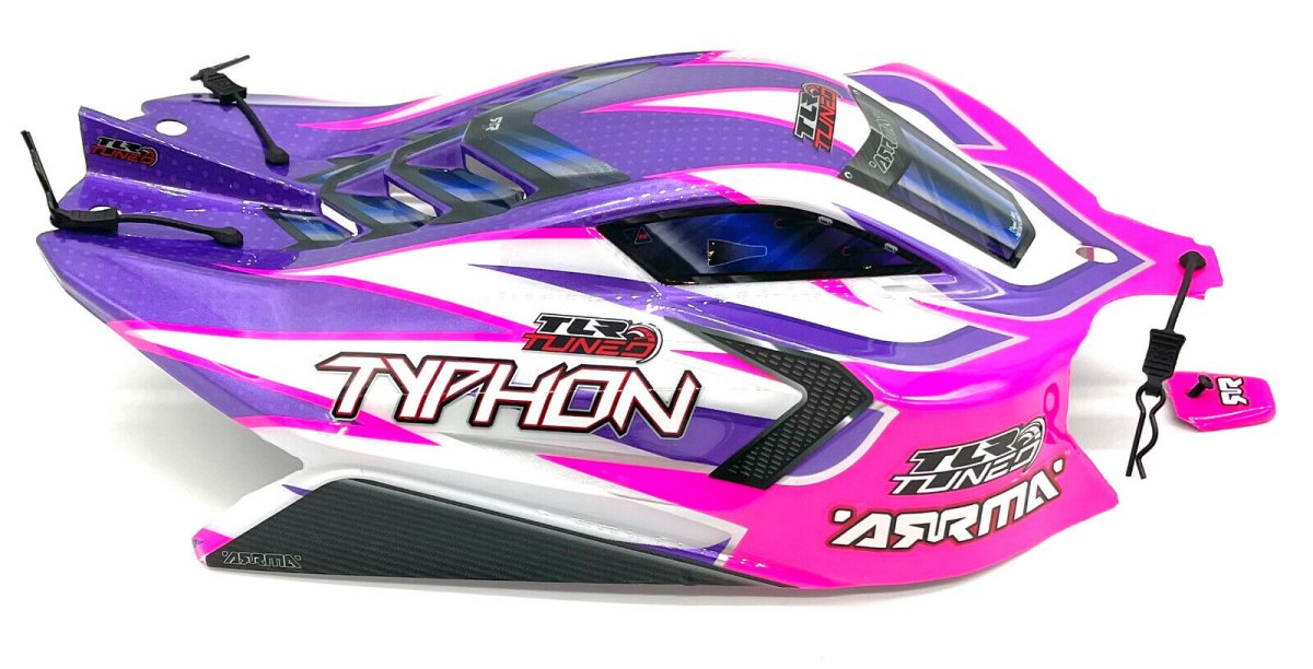 Arrma Typhon TLR - BODY Shell (6s Pink/Purple Polycarbonate Cover & Pins ARA8306 - BOBBYRC