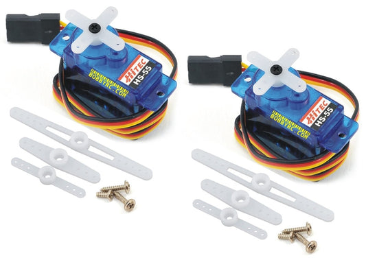Hitec (2 PK)HS - 55 Sub - Micro Servo HRC31055S Great for 1/18 Car Trucks - BOBBYRC