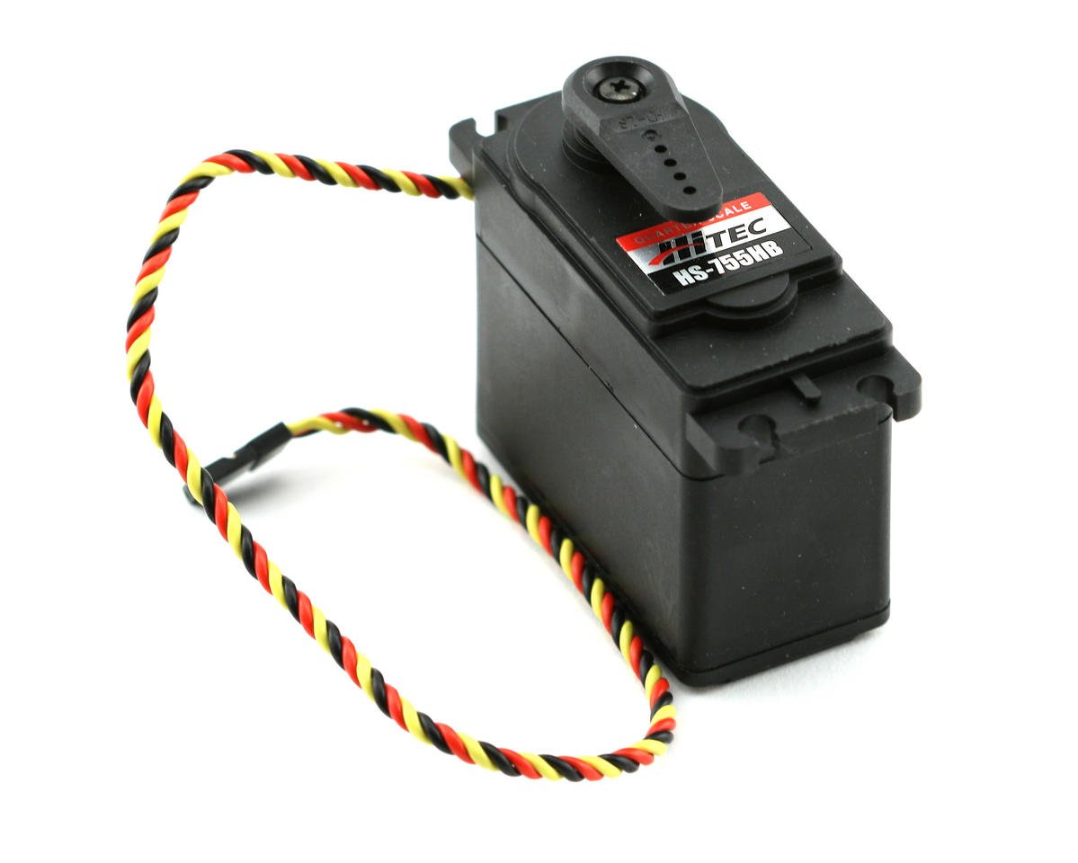 Hitec HS - 755HB Giant 1/4 Scale Karbonite Gear Universal Dual BB Servo 183 oz/in - BOBBYRC