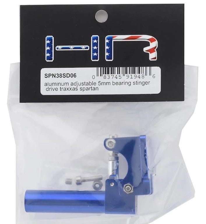 Hot Racing SPN38SD06 Blue Aluminum Adjustable Bearing Stinger Traxxas Spartan - BOBBYRC