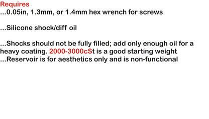 Hot Racing Aluminum Threaded Shocks For Axial SCX24