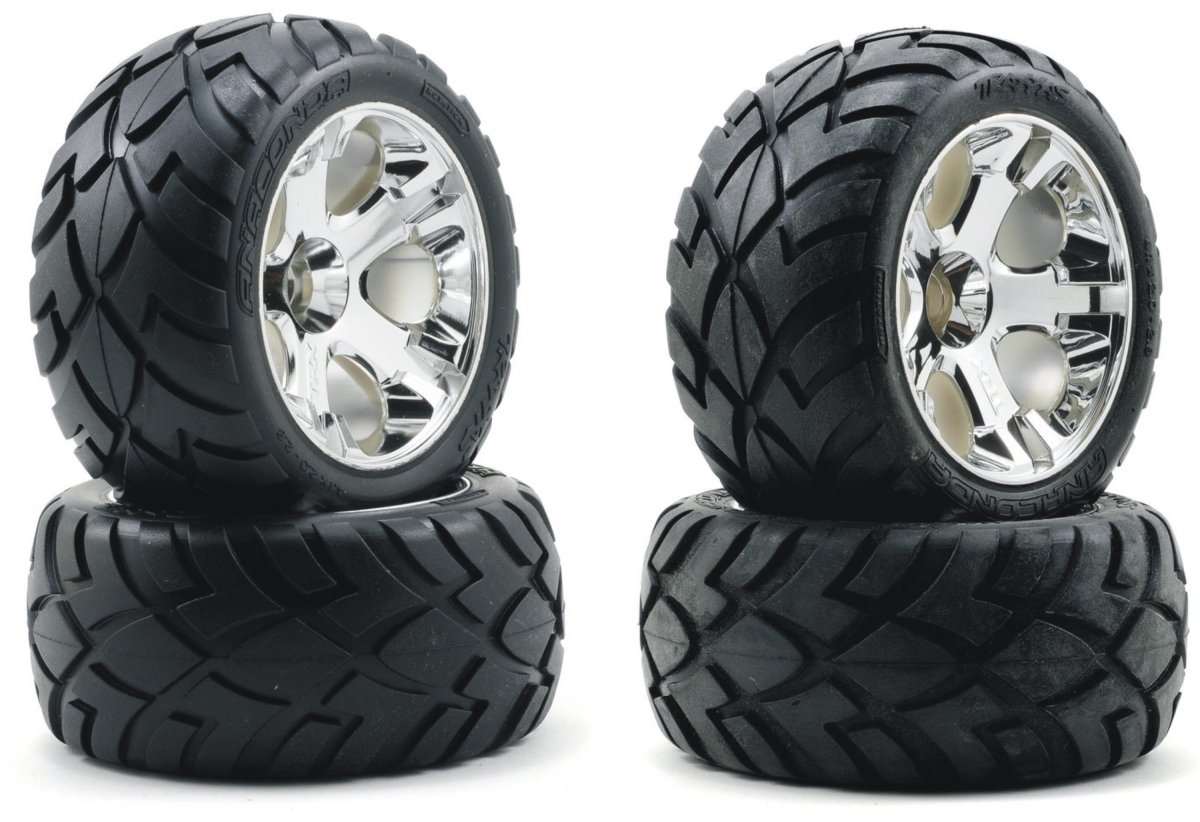 Jato 3.3 Wheels & Tires (5576R, 5577R Anoconda Glued Set of 4) Traxxas 55077 - 3 - BOBBYRC