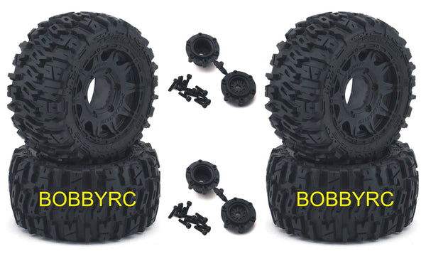 Pro-Line Trencher (4) LP 2.8" All Terrain Tires Wheels for Rustler Stampede 2wd & 4x4