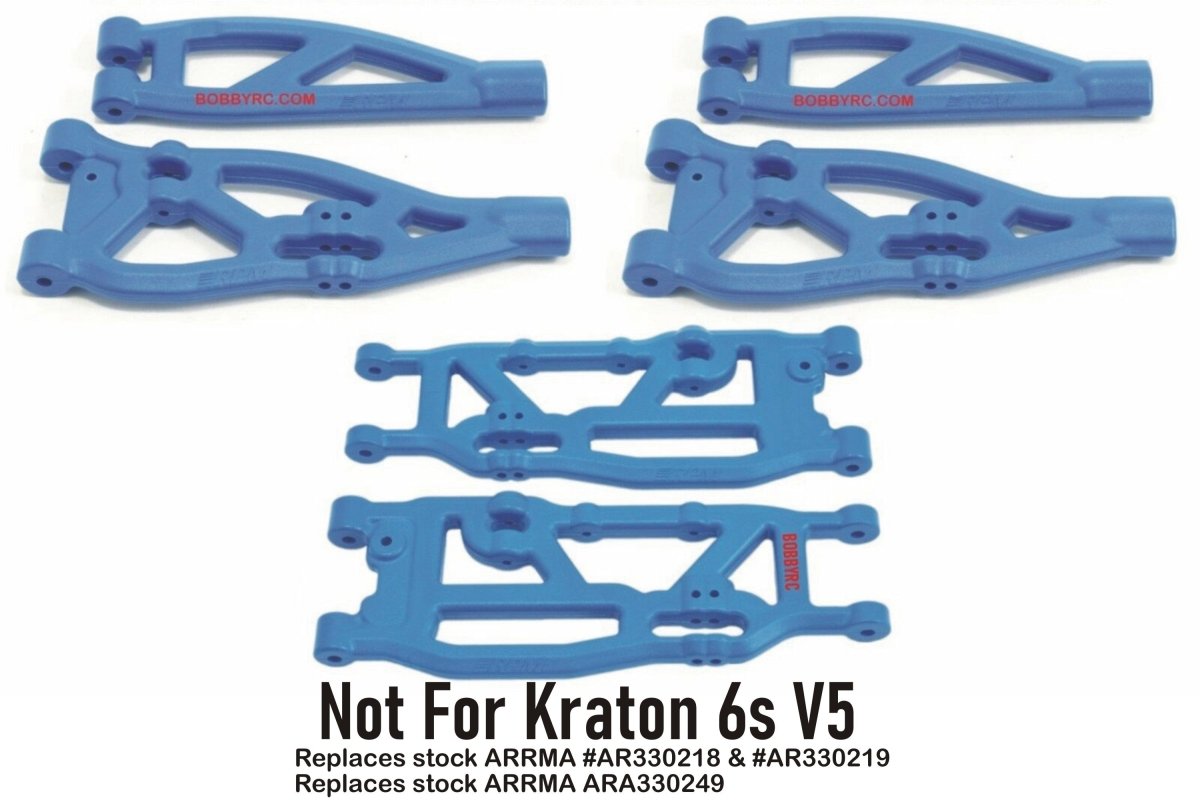 RPM Suspension Arms Set Front Rear BLUE For Arrma Outcast Kraton Talion 6s - BOBBYRC