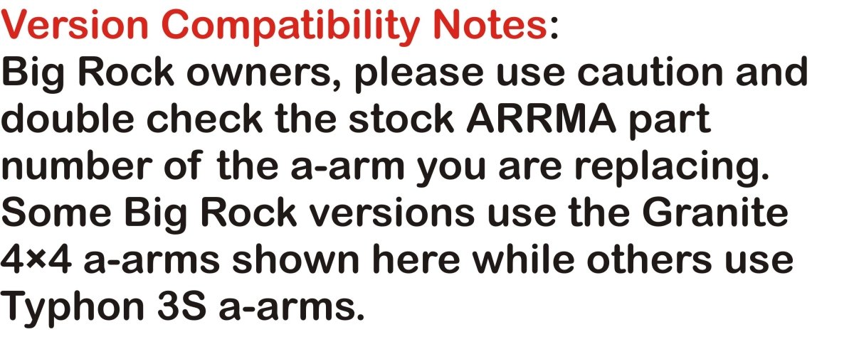 RPM Suspension Arms Set Front Rear For Arrma Senton ,Granite 3s 4x4 - BOBBYRC