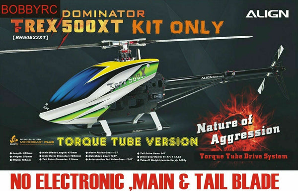 Align/T-Rex Helicopters 500XT 500 Sized Electric (Torque Tube Version)Helicopter