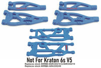RPM Suspension Arms Set Front Rear BLUE For Arrma Outcast Kraton Talion 6s