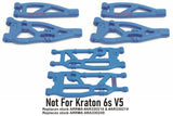 RPM Suspension Arms Set Front Rear BLUE For Arrma Outcast Kraton Talion 6s