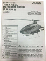 Align/T-Rex Helicopters 450L Dominator Instruction Manual 6s Microbeast