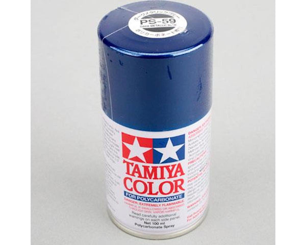 Tamiya PS-59 Dark Metallic Blue Polycarbonate 3 Oz Spray Paint