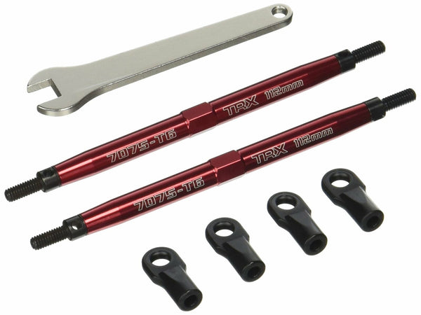 Traxxas 5141R Red Aluminum 112mm Front Toe Link Tubes for T-Maxx 3.3 & E-maxx