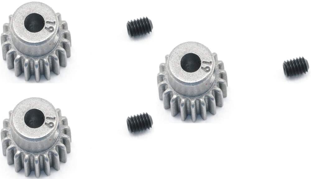 Traxxas 2419 Pinion Gear 19T 48P(3pcs) Compatible with Slash 2WD Rustler Stampede Bandit VXL XL5 - BOBBYRC