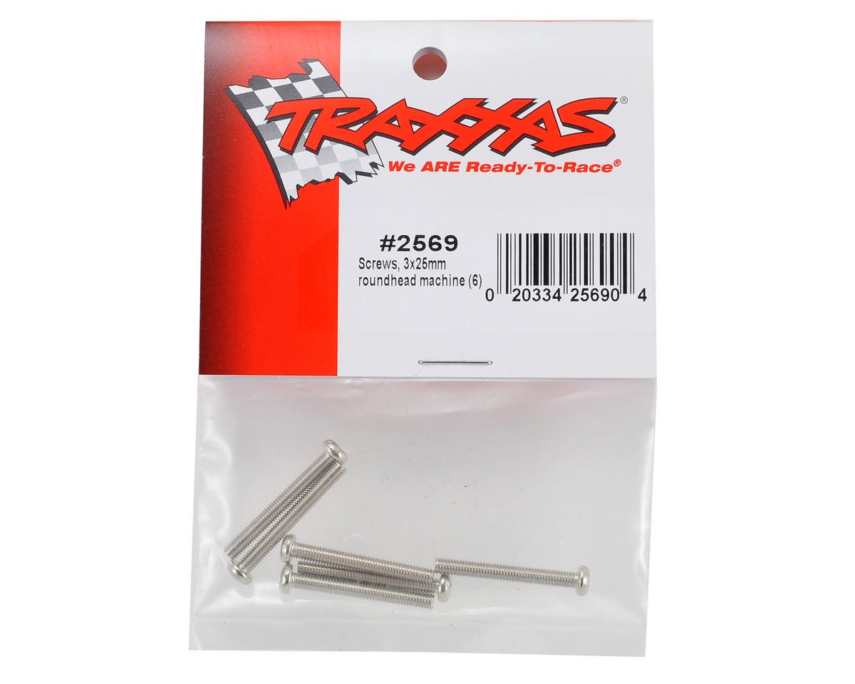Traxxas 2569 3x25mm Button Head Machine Screw (6) - BOBBYRC