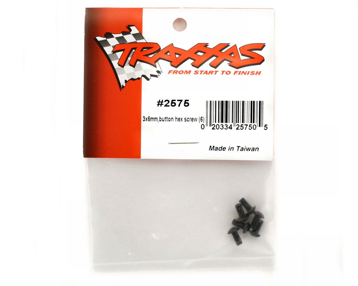 Traxxas 2575 (6) 3x6mm Button Head Screws - BOBBYRC