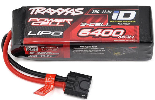 Traxxas 2857X 11.1V 3S 6400mAh iD LiPo Battery Stampede 4x4 Rustler VXL Bandit - BOBBYRC