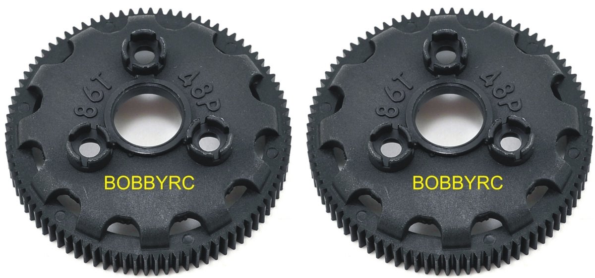 Traxxas 4686 Spur Gear 86T 48P (2pcs) 2WD Slash Rustler Stampede Bandit VXL XL - 5 - BOBBYRC