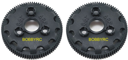 Traxxas 4686 Spur Gear 86T 48P (2pcs) 2WD Slash Rustler Stampede Bandit VXL XL - 5 - BOBBYRC