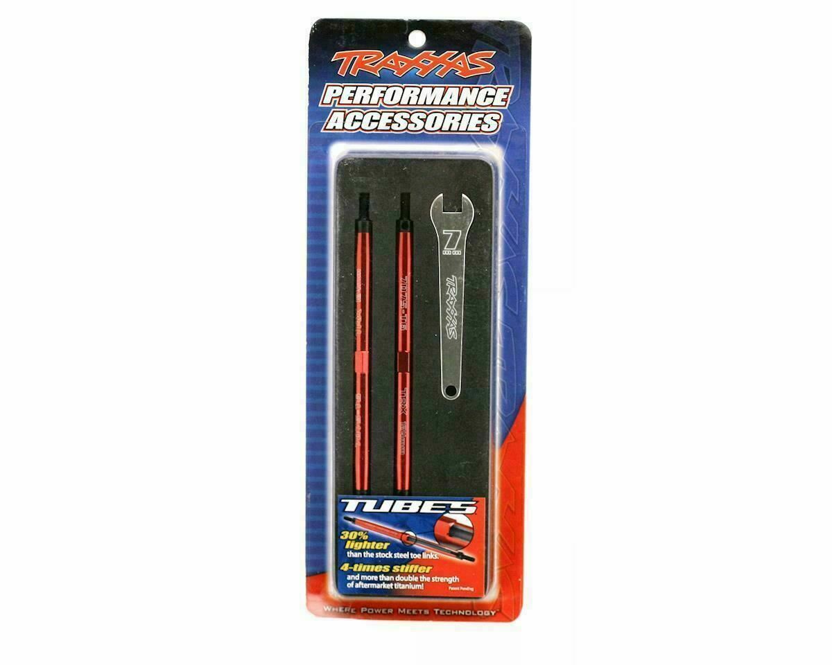 Traxxas 5143R Red Aluminum 124mm Rear Toe Link Tubes T - Maxx 3.3 E - Maxx Brushless - BOBBYRC