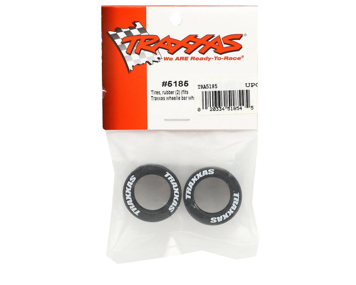 Traxxas 5185 Tires Rubber Fit Traxxas Wheelie Bar Wheels - BOBBYRC