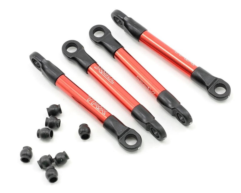 Traxxas 7018X Aluminum Push Rod Set (Red) (4) For 1/16 Slash - BOBBYRC