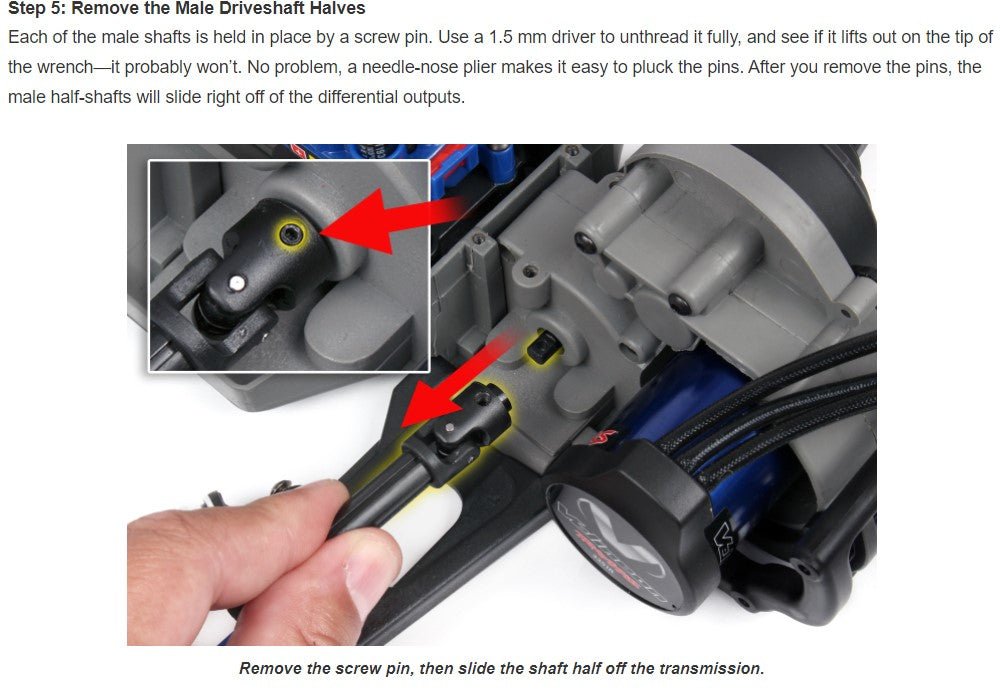 Traxxas Drag Slash, Bandit VXL Rear Complete Driveshaft Assembly - BOBBYRC