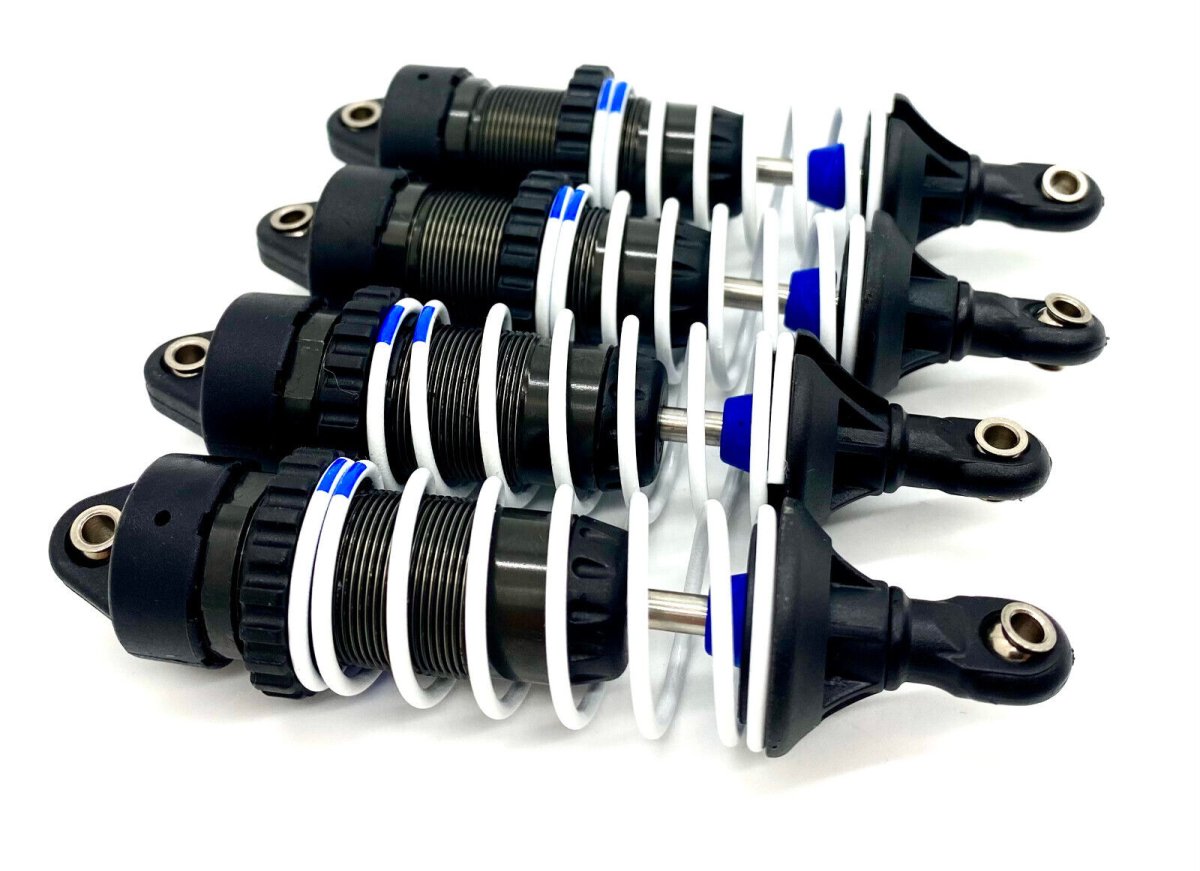 Traxxas Fast Car XO - 1 Shocks, Front & Rear 1.6 Rate Blue (5460X & 5434) - BOBBYRC