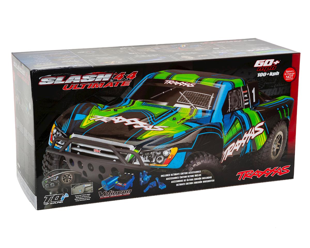 Traxxas Slash 4X4 Ultimate RTR 4WD Short Course Truck (Green) w/TSM & TQi 2.4GHz Radio - BOBBYRC