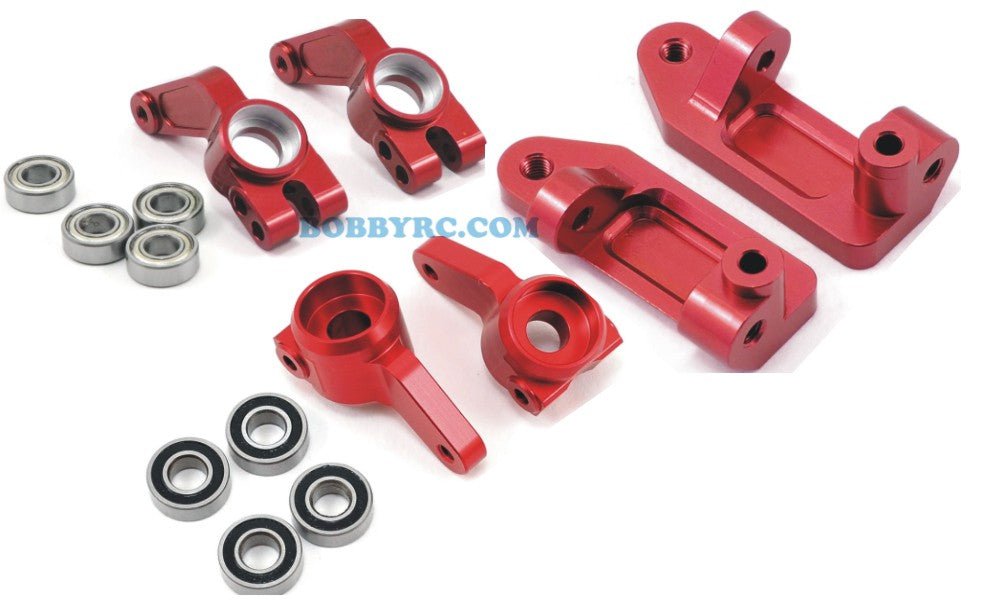 Traxxas Slash Rustler STRC Aluminum Steering Knuckles Axle Carrier Caster Blocks - BOBBYRC