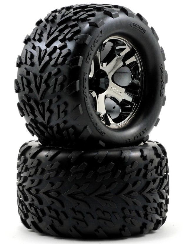 Traxxas Stampede 4x4 VXL 4 TIRES & WHEELS 12mm Hex (nuts axles rim (6708) - BOBBYRC