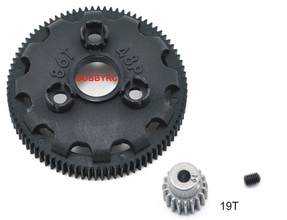 Traxxas Stampede VXL GOOD SPEED /ACCELERATION 86T Spur Gear 19T Pinion - BOBBYRC