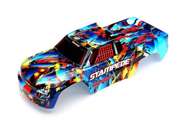 Traxxas TRA3648 Body, Stampede, Rock n' Roll (Painted, Decals Applied) - BOBBYRC