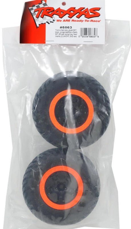Traxxas TRA5863 Tires & Wheels: Robbie Gordon (4WD F/R, 2WD Rear) Slash - BOBBYRC